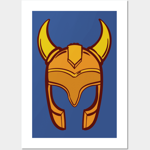 Cartoon viking helmet Wall Art by holidaystore